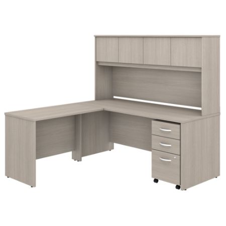 Bush Studio C L Shape Desk Set Oak Standard Office Depot