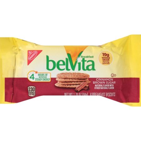 biscuits belvita breakfast individually hydrogenated wrapped flavor artificial sweetener sugar brown box oz oil individual bulk officedepot