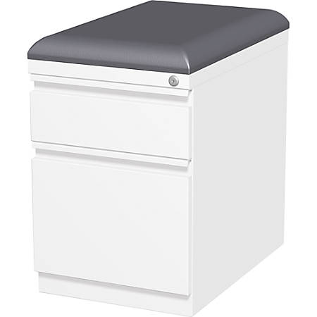 Lorell 19 78 D Vertical 2 Drawer Mobile Pedestal File Cabinet With