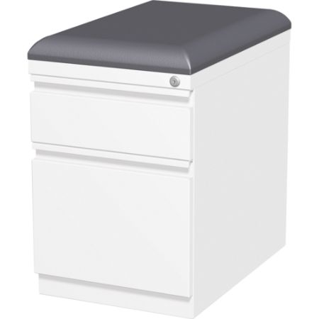 Lorell 2 Drawer Mobile Letter Size Pedestal File Cabinet With Seat