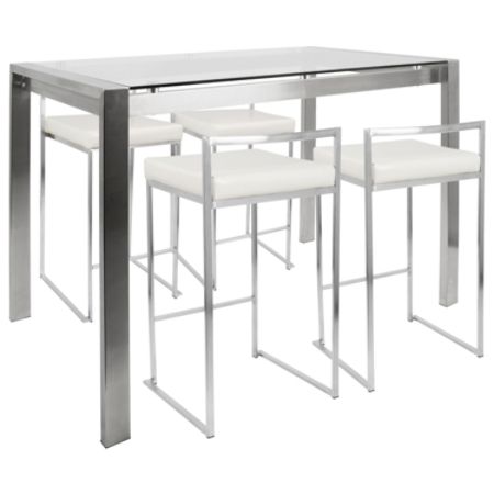 Lumisource Fuji Counter Height Table With 4 Stools ... (450 x 450 Pixel)